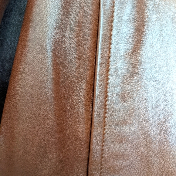 🤎Women's Milk Chocolate Brown Leather Jacket🤎 - Picture 3 of 6